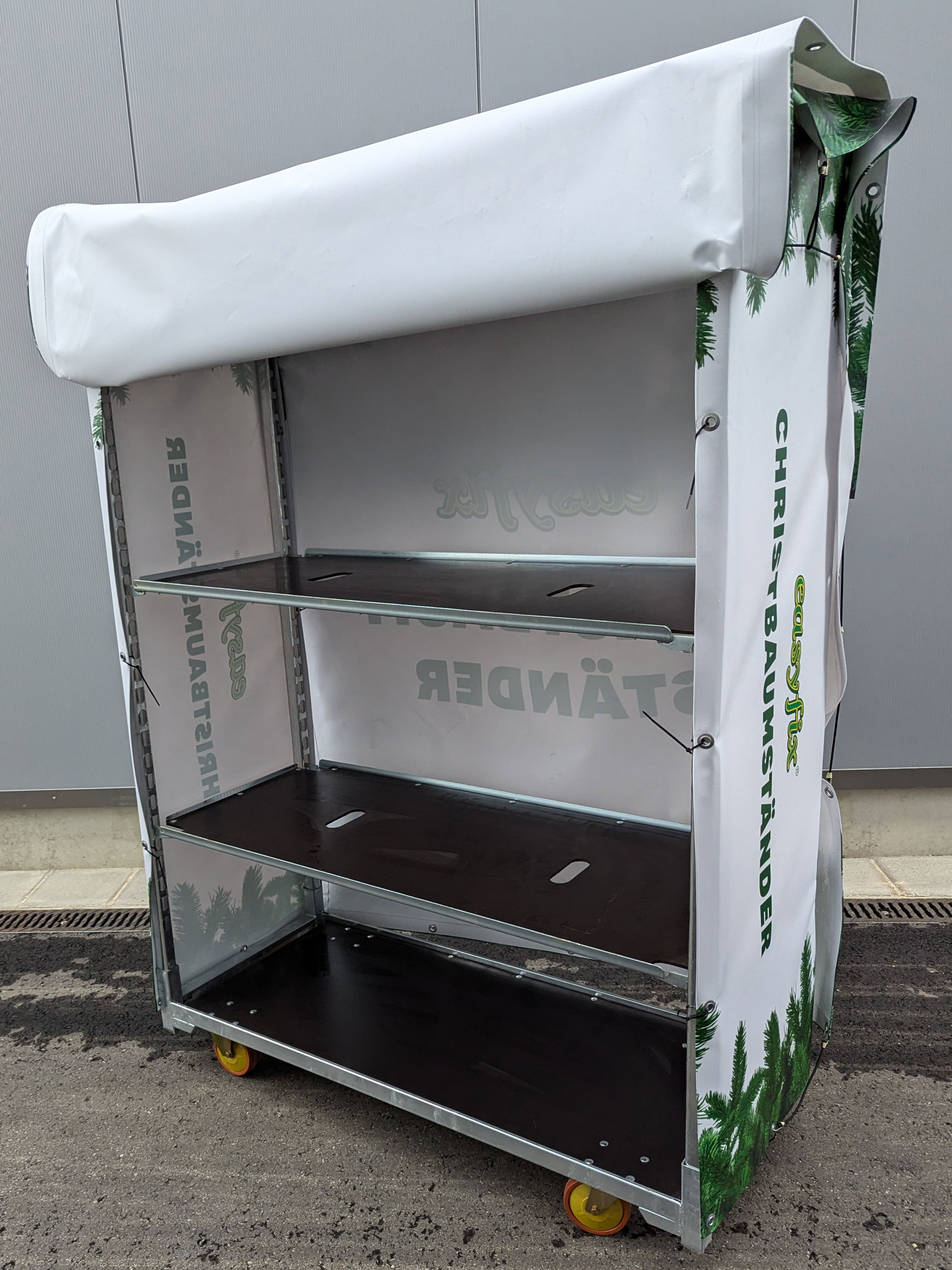 Verkaufsregal inkl. Regenschutz (Komplettset)