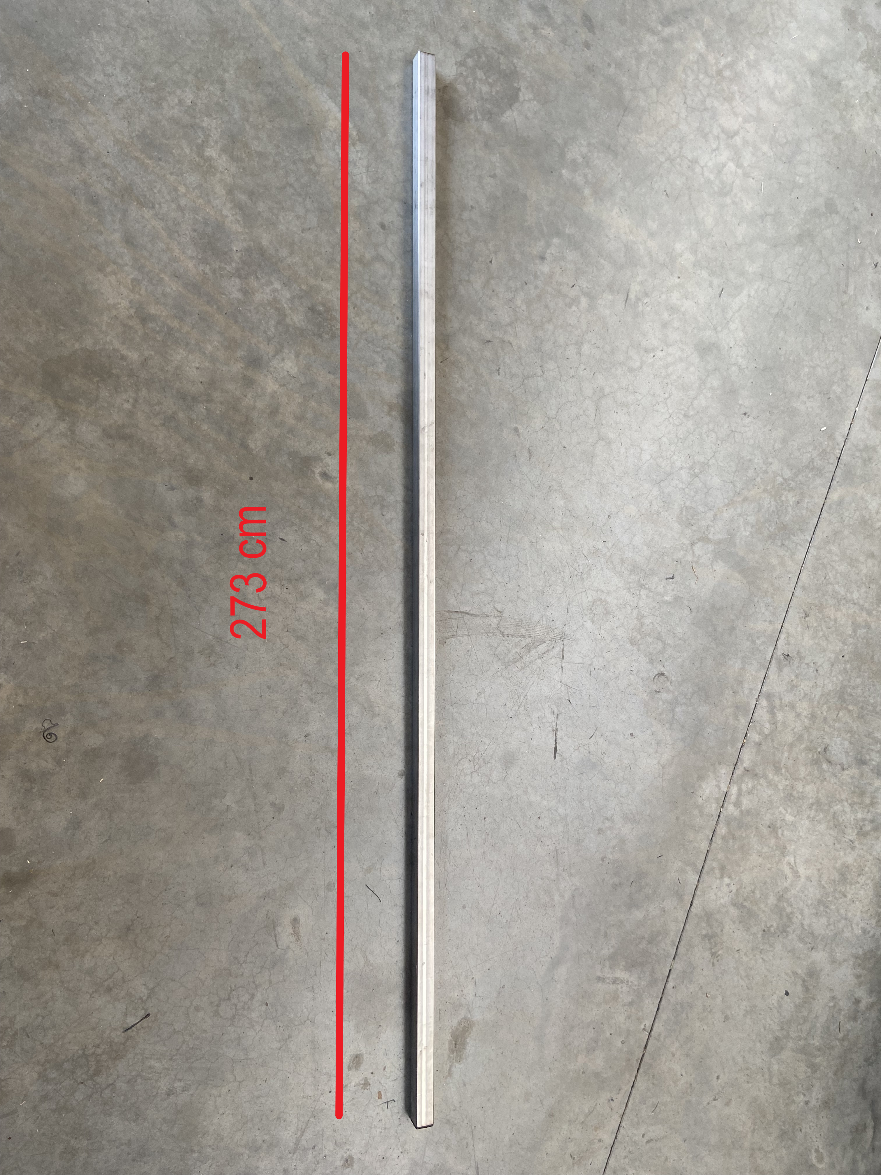 Edelstahlstange, 273 cm