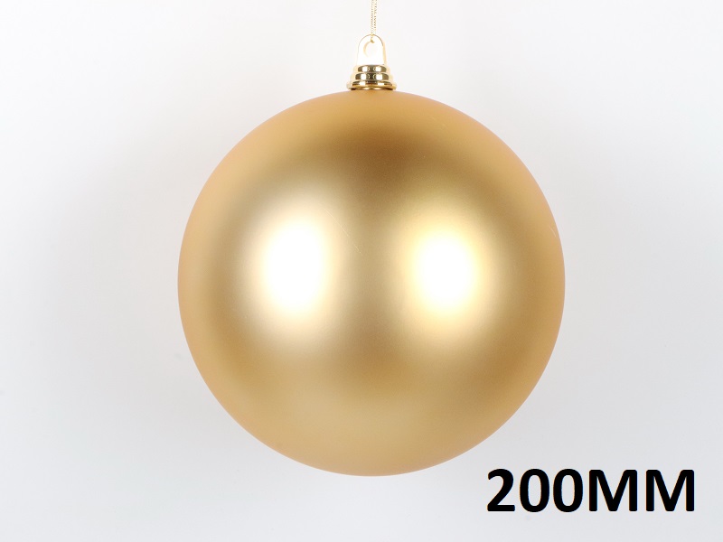 Christbaumkugel gold, matt, 20cm (200mm)
