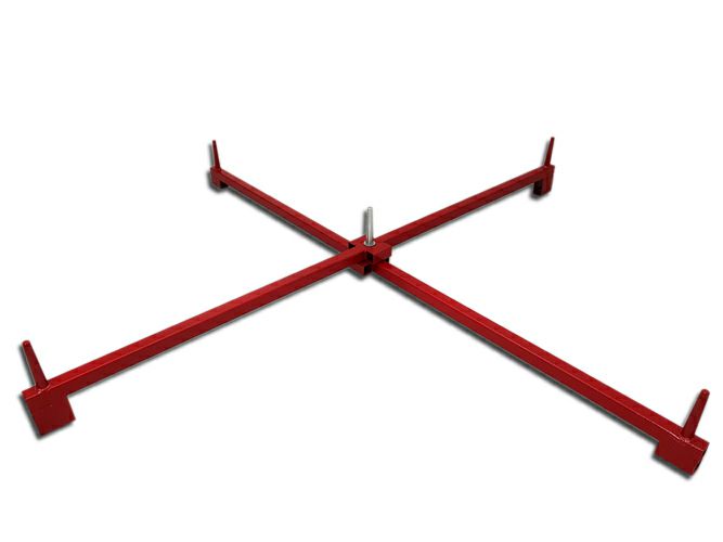 Ständersystem Scherenständer für 5 Bäume, 130 cm, rot lackiert (für kleinere Bäume)