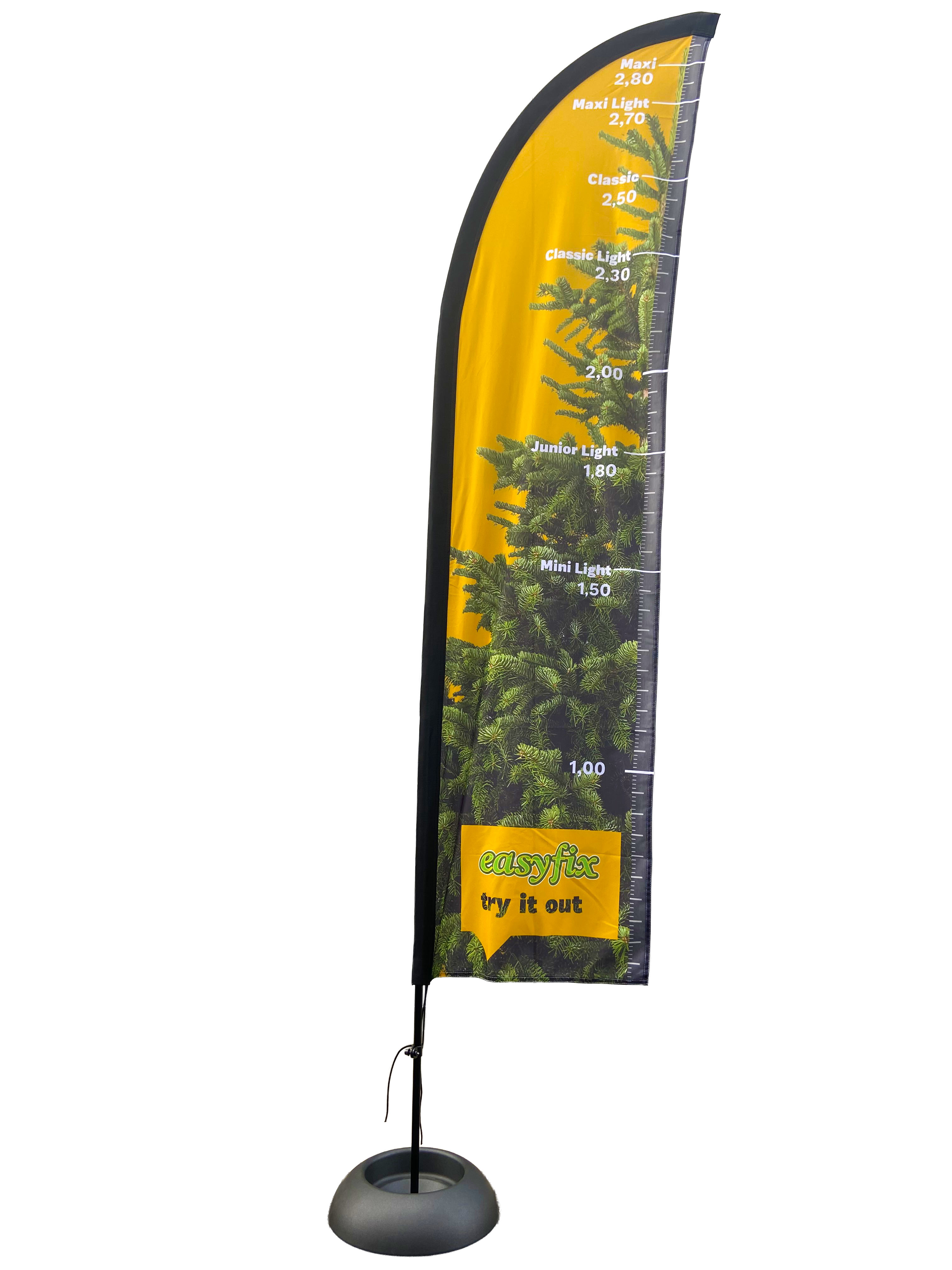 Easyfix Beachflag – Weihnachtsbaum-Größenmesser