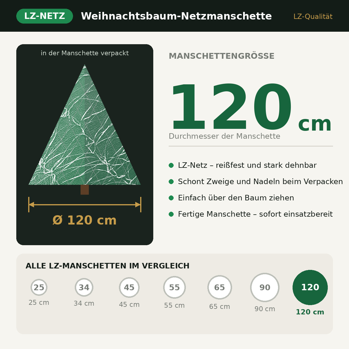 Easynet LZ PB, Ø 120 cm (1.000 m)