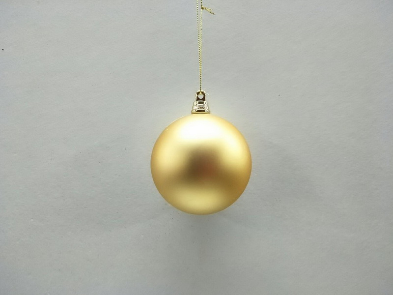 Christbaumkugel rund, gold matt, 10cm (100mm)