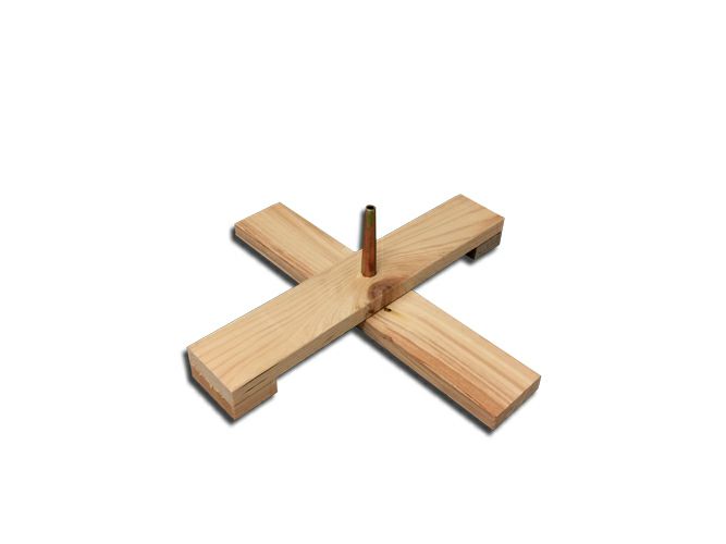 Einzelständer Fichte, 39 cm, klappbar mit Einschlagdorn (Bausatz)