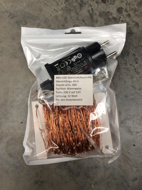 Mini LED Kupferlichterkette mit Stecker 40meter